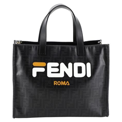 fendi mania logo shopper|fendi mini tote bag.